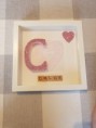 Inital and name box Frame in Pink